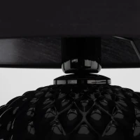 SANTANA 15 W table lamp – classic, black, E27 socket - Image 3