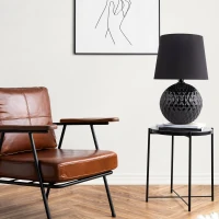 SANTANA 15 W table lamp – classic, black, E27 socket - Image 1