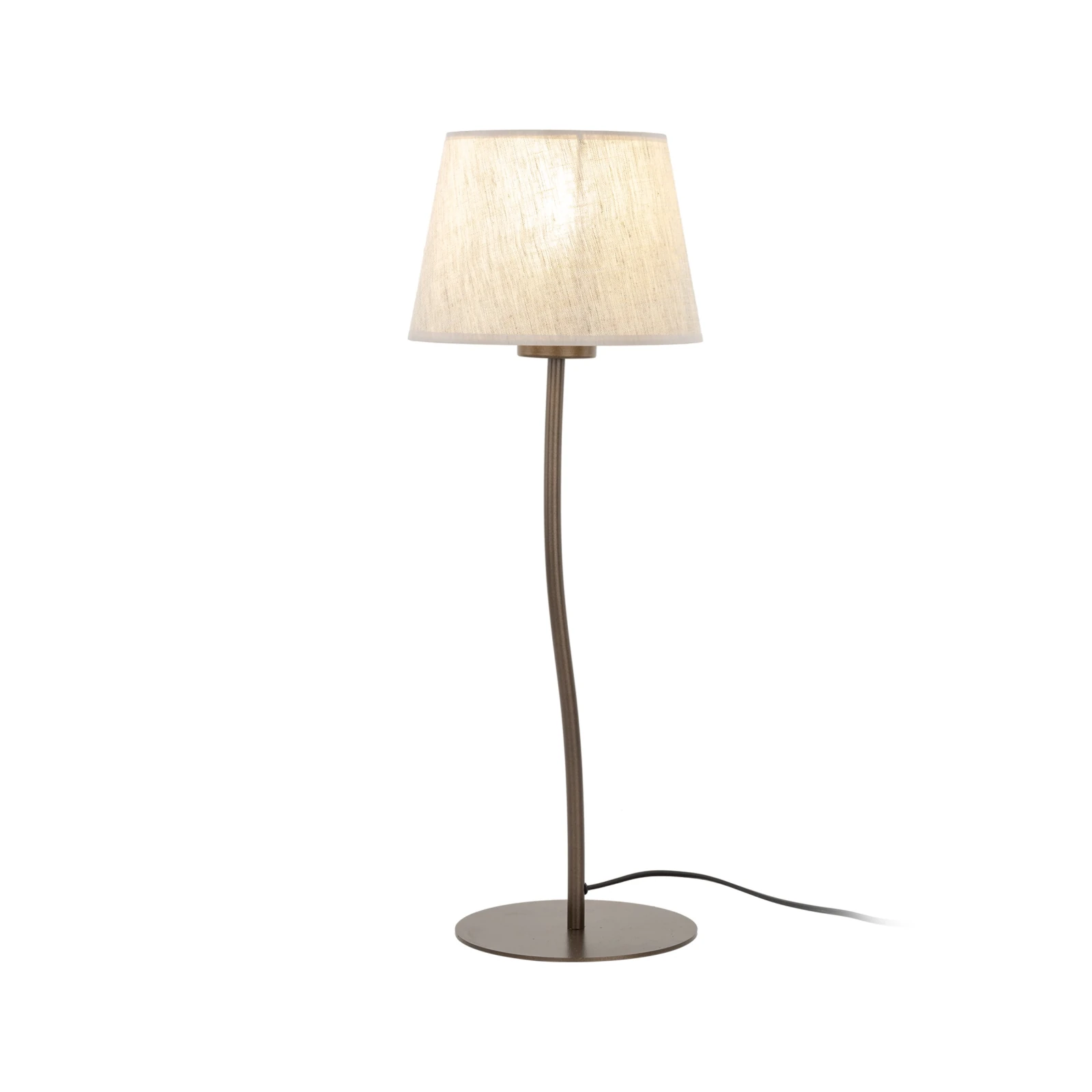NICOLA 15 W table lamp – classic, brown and beige, E27 socket