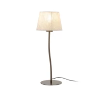 NICOLA 15 W table lamp – classic, brown and beige, E27 socket - Image 3