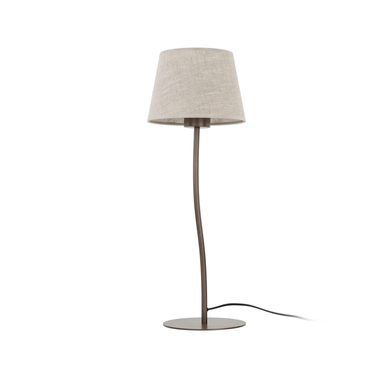 NICOLA 15 W table lamp – classic, brown and beige, E27 socket