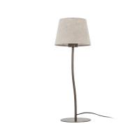 NICOLA 15 W table lamp – classic, brown and beige, E27 socket - Image 5