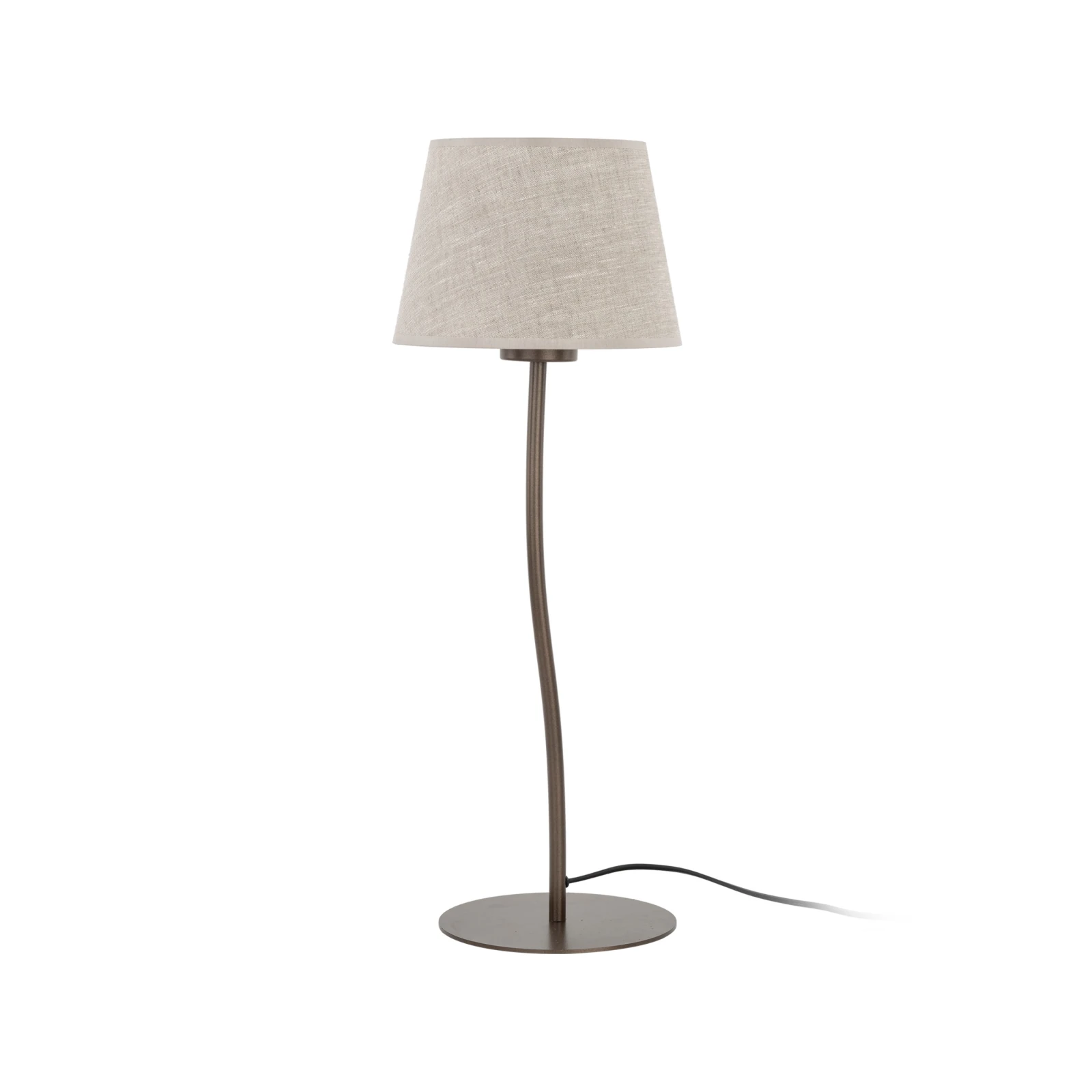 NICOLA 15 W table lamp – classic, brown and beige, E27 socket