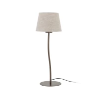NICOLA 15 W table lamp – classic, brown and beige, E27 socket - Image 6