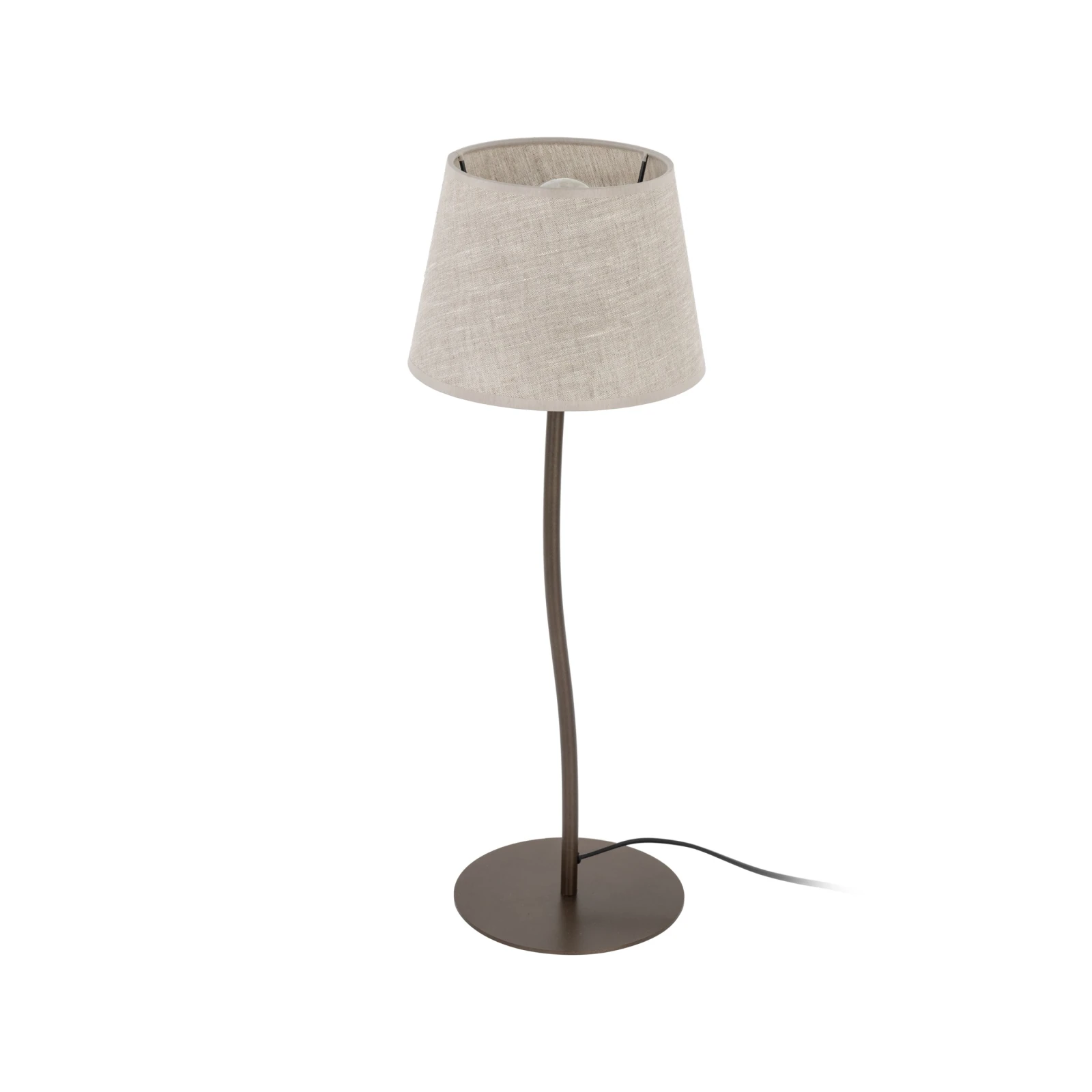 NICOLA 15 W table lamp – classic, brown and beige, E27 socket