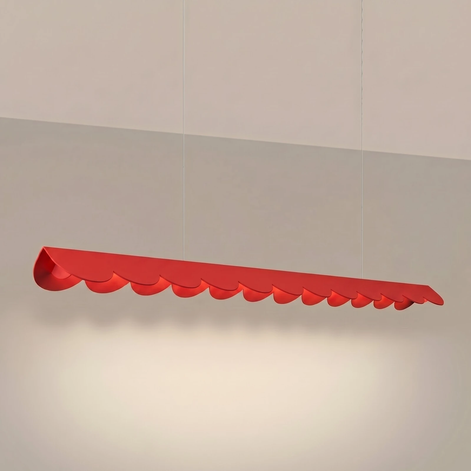 Pakabinamas šviestuvas 131 cm – linijinis, raudonas, LED 3000K