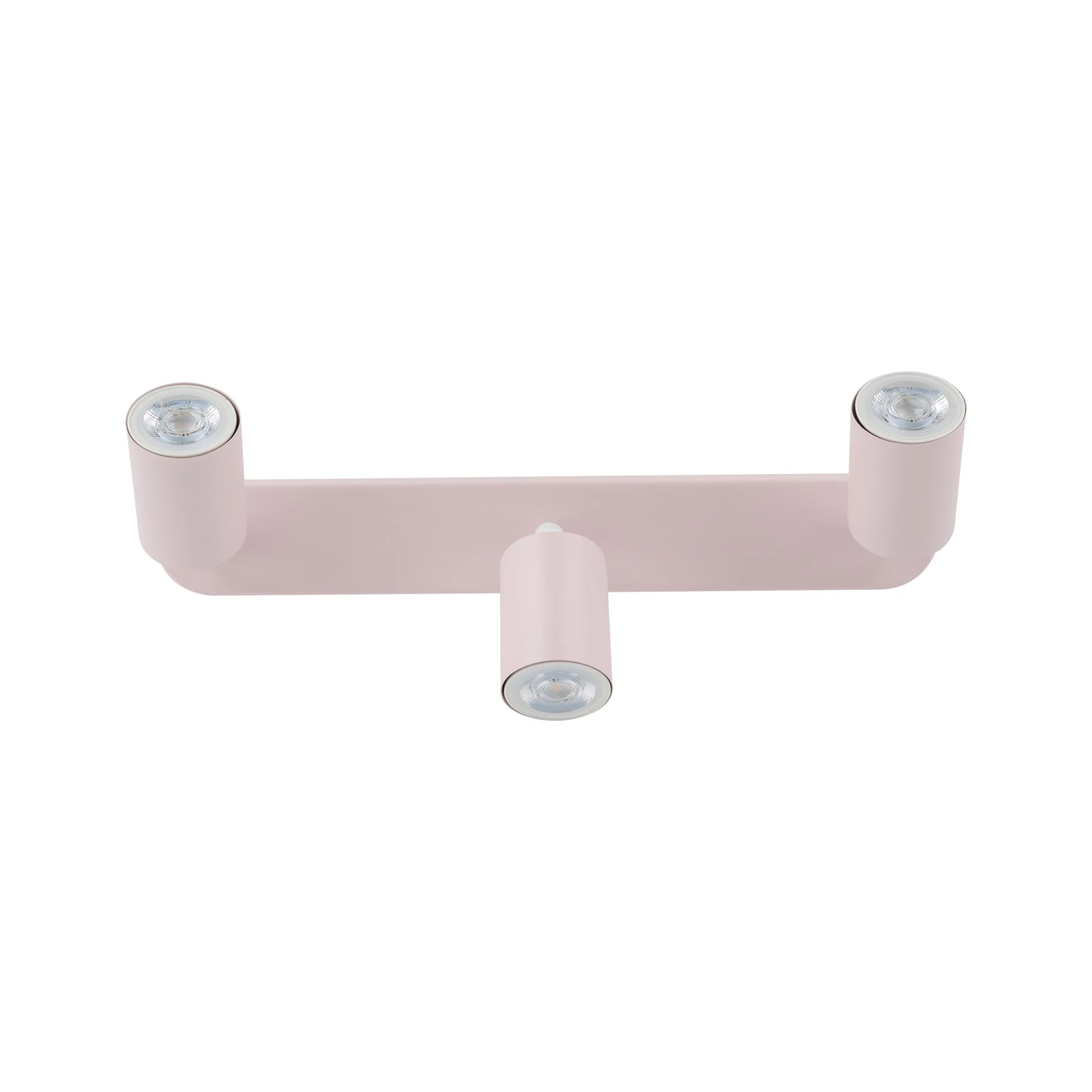 LIVIA ceiling light 3 x GU10 – pink, adjustable spotlights