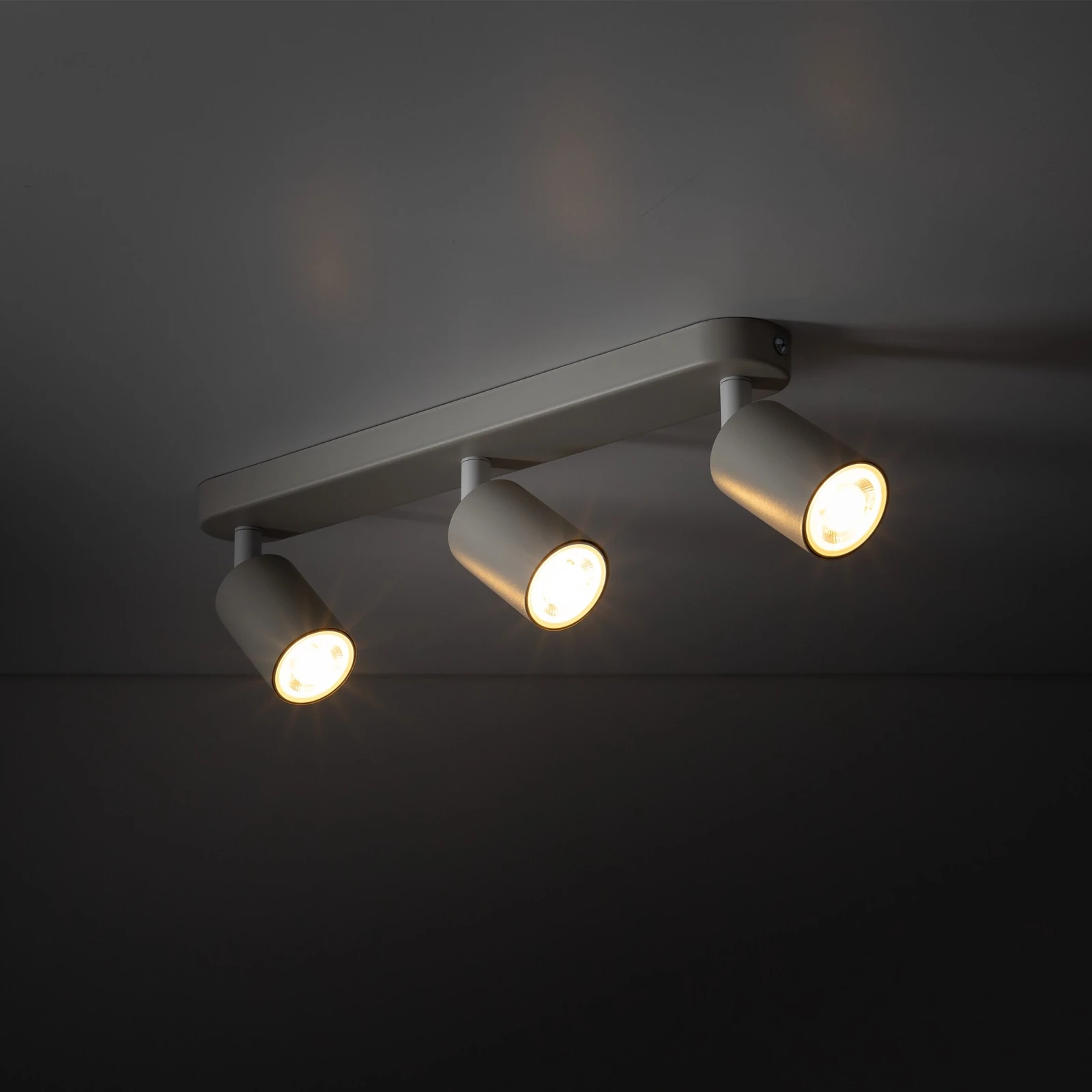 LIVIA ceiling light 3xGU10 – adjustable, grey finish