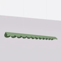 Pendant LED lamp 131 cm – scalloped, sage, CRI93 - Image 3