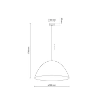 FARO 50 cm pakabinamas šviestuvas, oranžinis, E27 - Nuotrauka 9