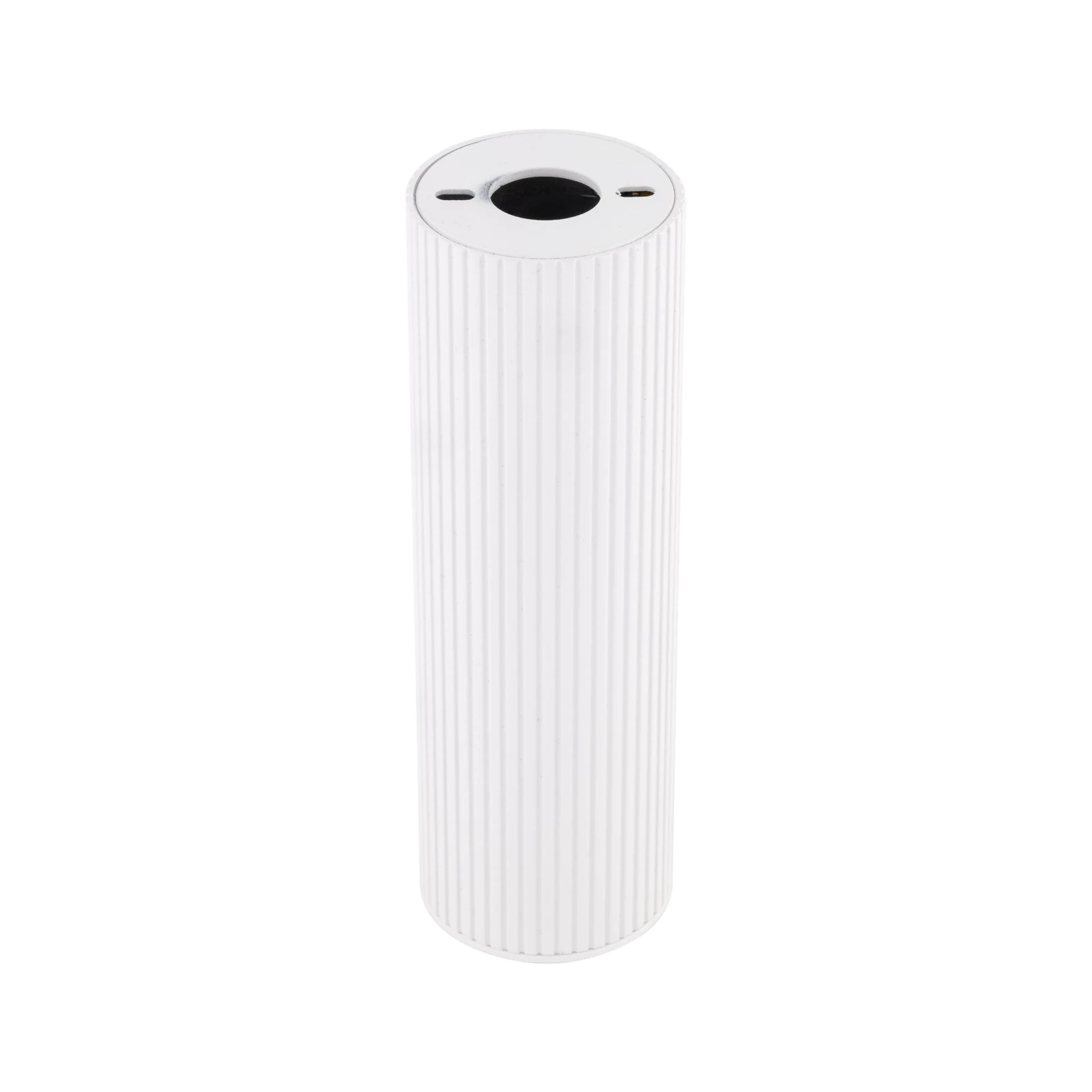 TUNE M ceiling light – white ribbed cylinder, GU10