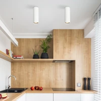 TUNE M ceiling light – white ribbed cylinder, GU10 - Image 3