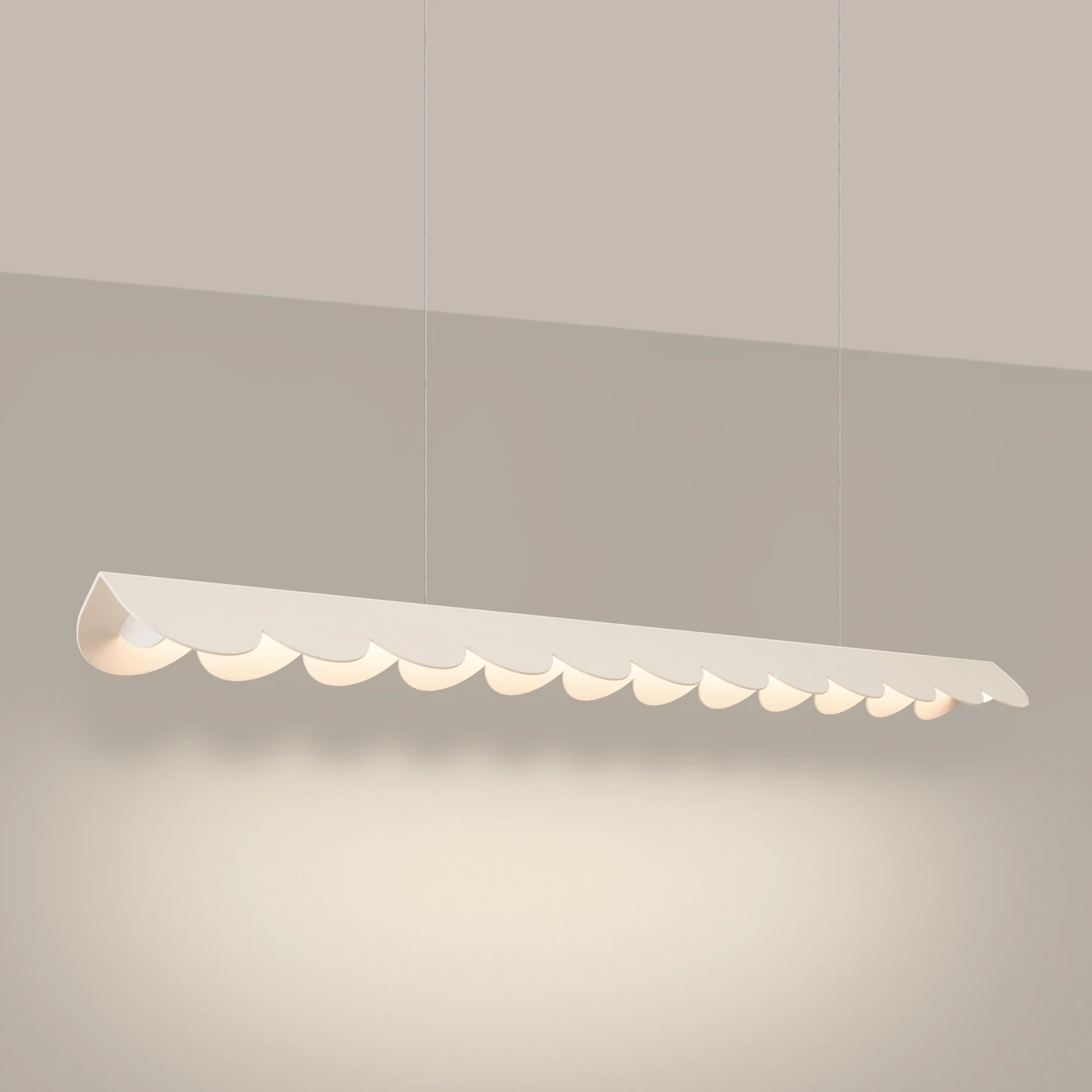 Pakabinamas šviestuvas 131 cm – linijinis, smėlio, LED 3000K