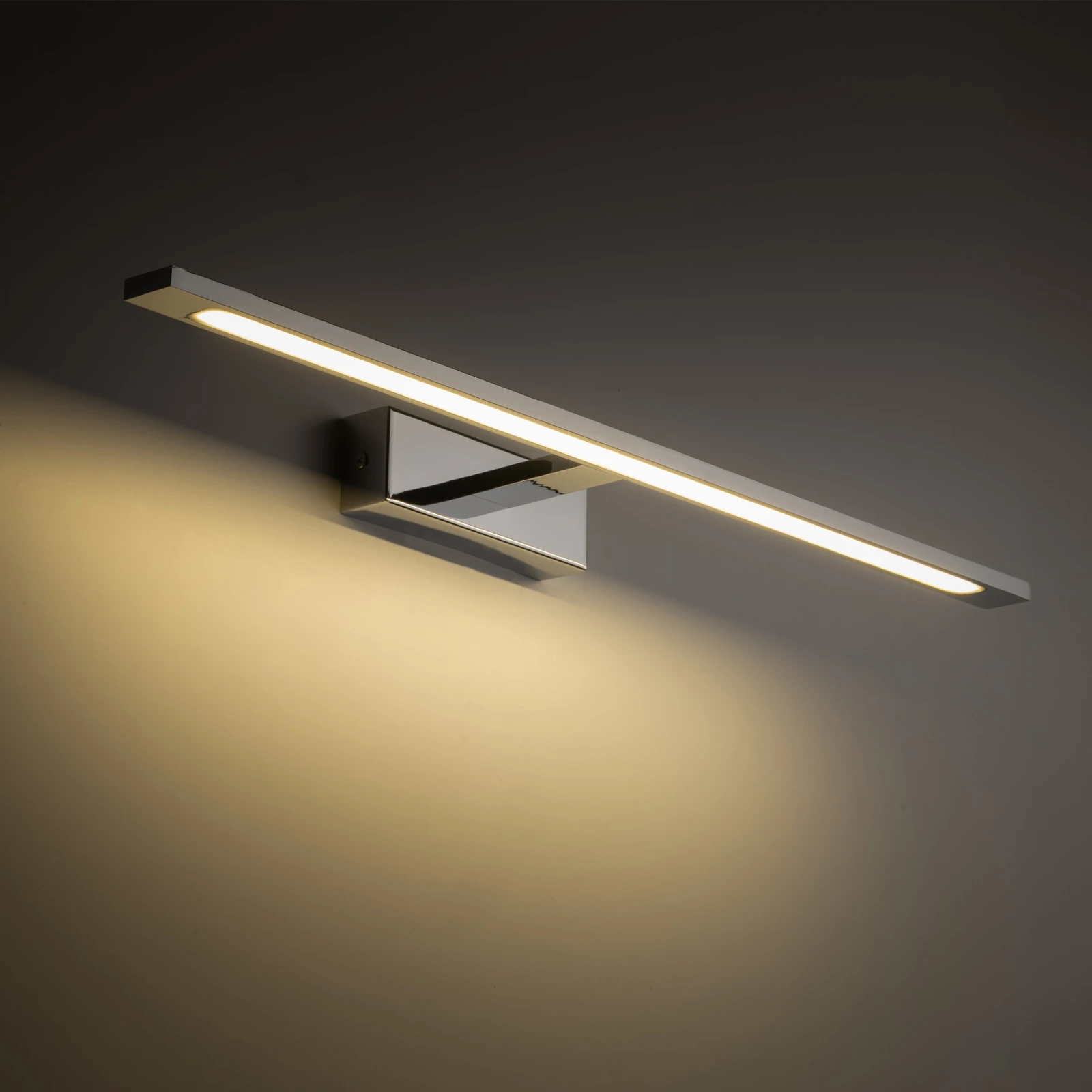 GALLERY LED wall light 20 W – linear, chrome, IP44