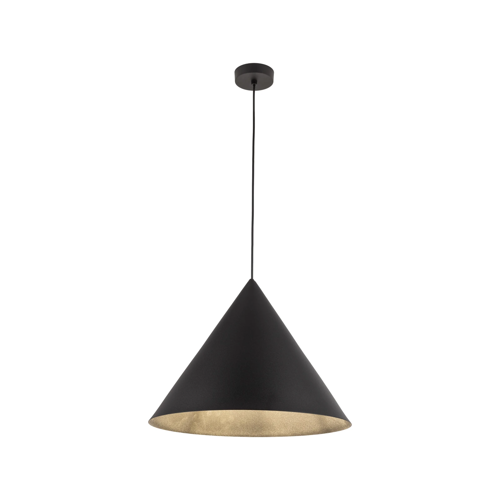 CONO XL pendant light 15 W – conical, black, E27 socket