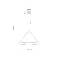 CONO XL pendant light – cone shade, orange, E27 - Image 6