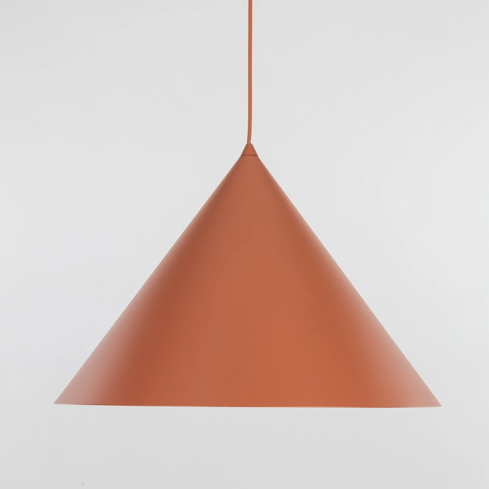 CONO XL pendant light – cone shade, orange, E27