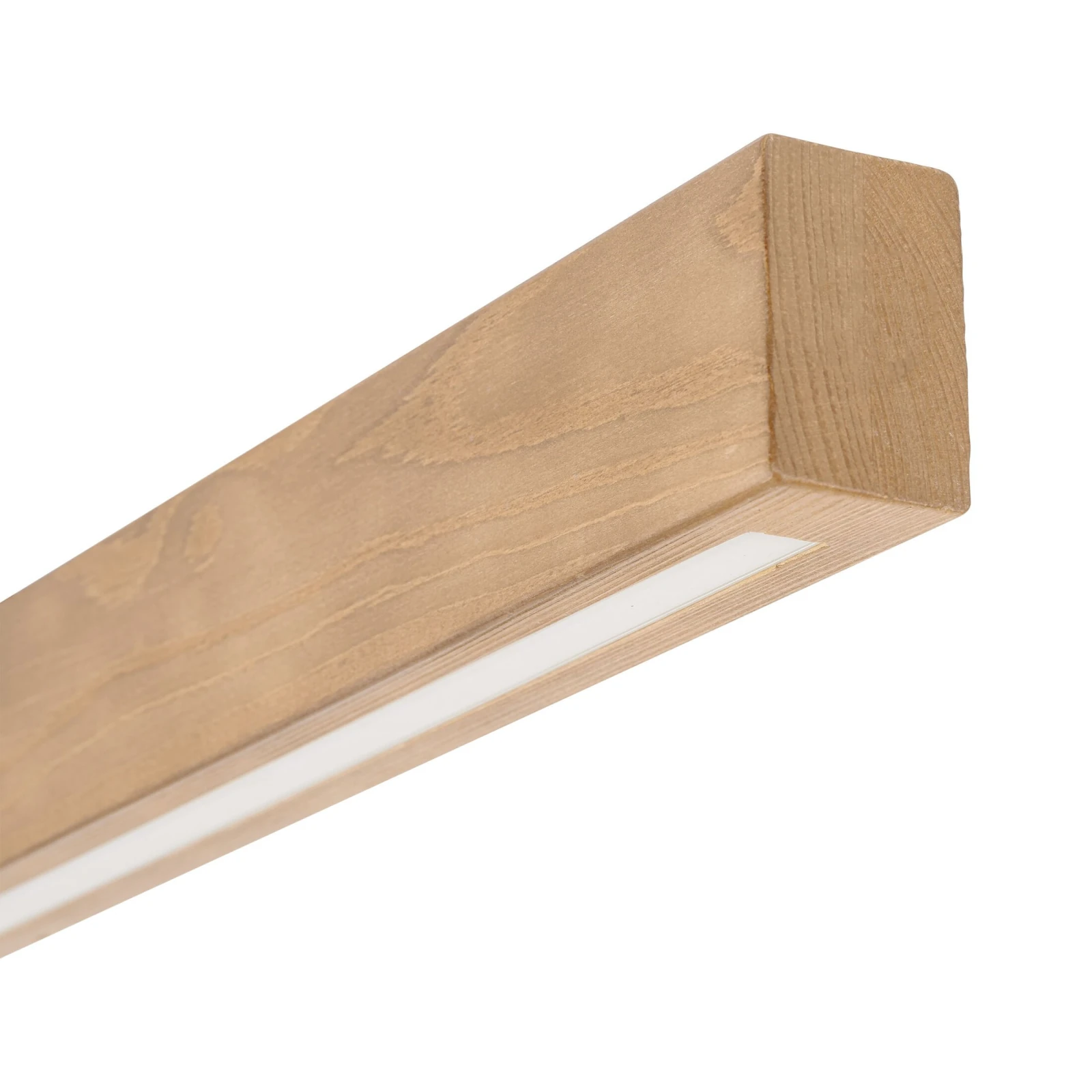 LED ceiling light 22 W – linear, pine and black, warm light