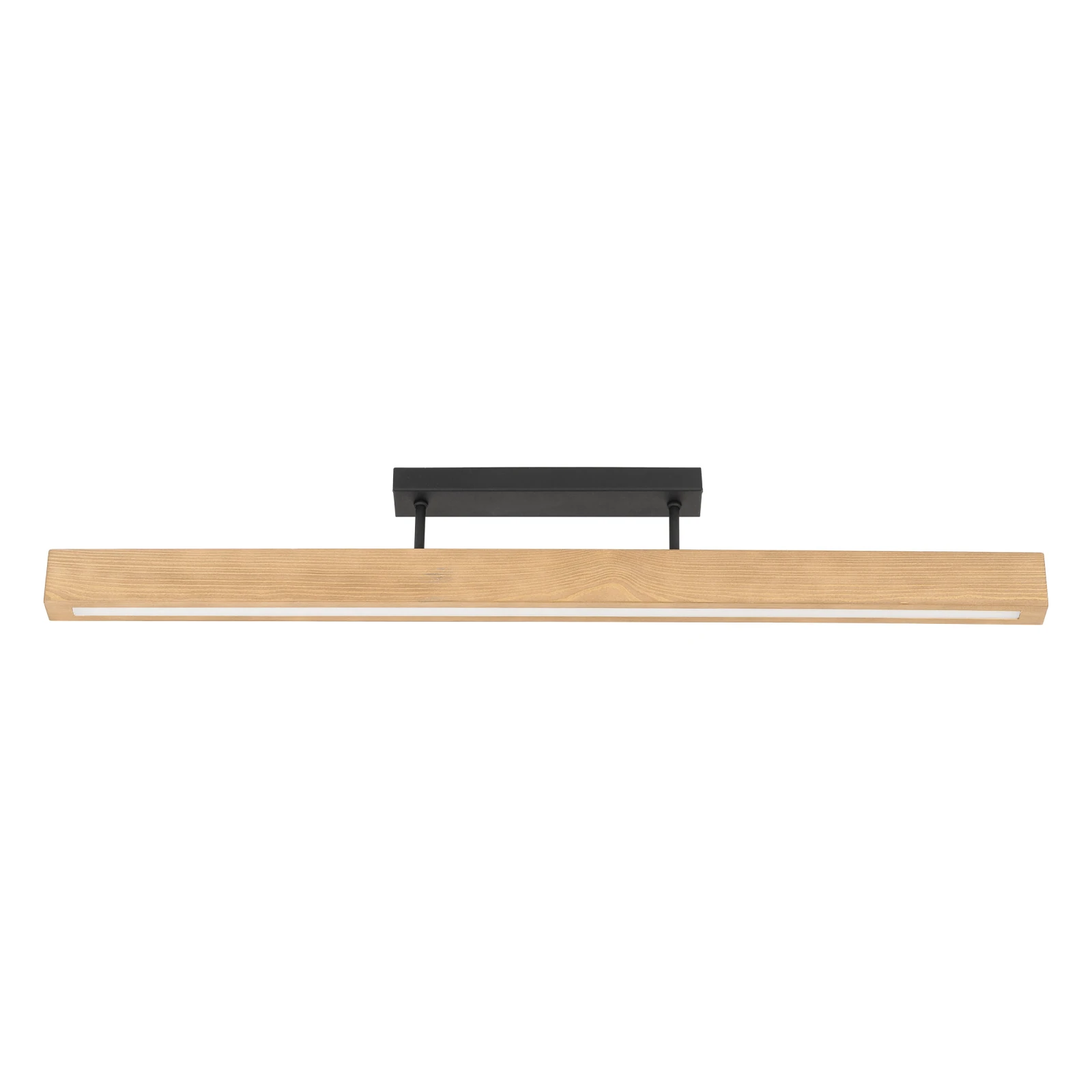 LED ceiling light 22 W – linear, pine and black, warm light