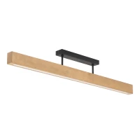 LED ceiling light 22 W – linear, pine and black, warm light - Image 2