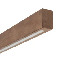 LED ceiling light 22 W – linear, walnut and black, warm light - Image 3