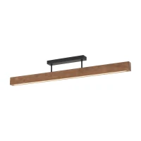 LED ceiling light 22 W – linear, walnut and black, warm light - Image 6