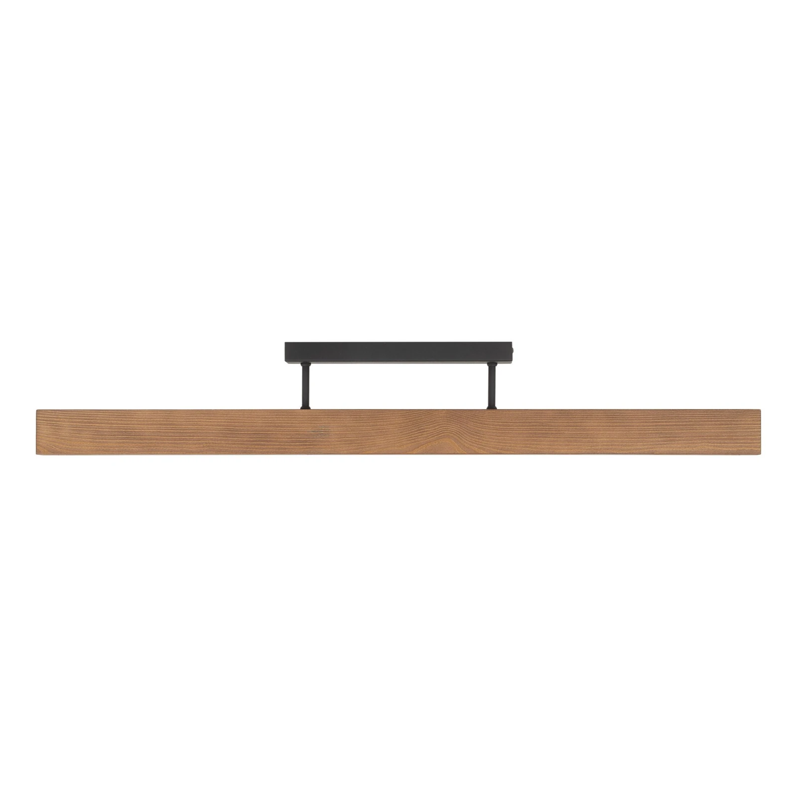 LED ceiling light 22 W – linear, walnut and black, warm light