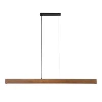 LED pendant light 13 W – linear, walnut and black, warm dimmable glow - Image 12