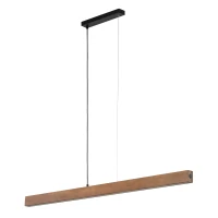 LED pendant light 13 W – linear, walnut and black, warm dimmable glow - Image 2