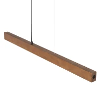 LED pendant light 13 W – linear, walnut and black, warm dimmable glow - Image 5