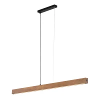 LED pendant light 13 W – linear, walnut and black, warm dimmable glow - Image 6