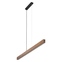 LED pendant light 13 W – linear, walnut and black, warm dimmable glow - Image 10