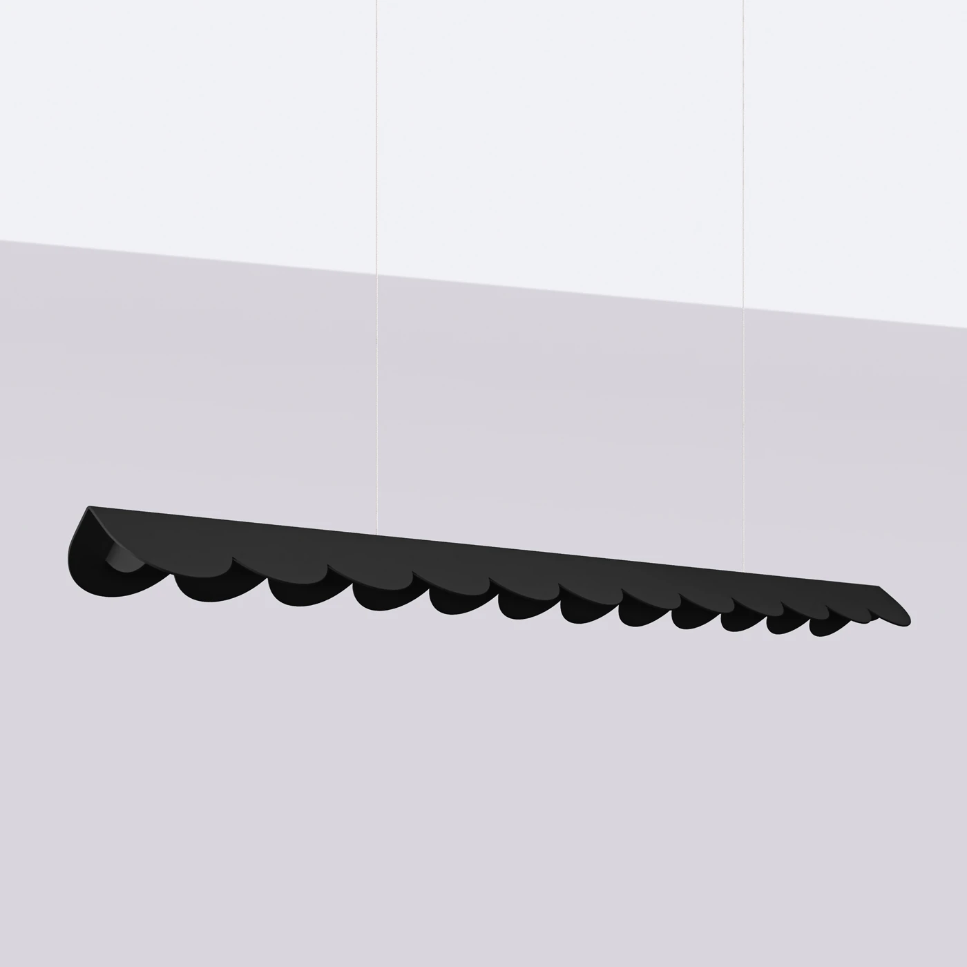 Pakabinamas šviestuvas 131 cm – linijinis, juodas, šiltos LED šviesos
