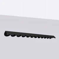 Pakabinamas šviestuvas 131 cm – linijinis, juodas, šiltos LED šviesos - Nuotrauka 3