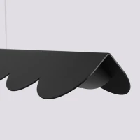 Pakabinamas šviestuvas 131 cm – linijinis, juodas, šiltos LED šviesos - Nuotrauka 5