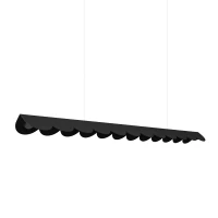 Pakabinamas šviestuvas 131 cm – linijinis, juodas, šiltos LED šviesos - Nuotrauka 2