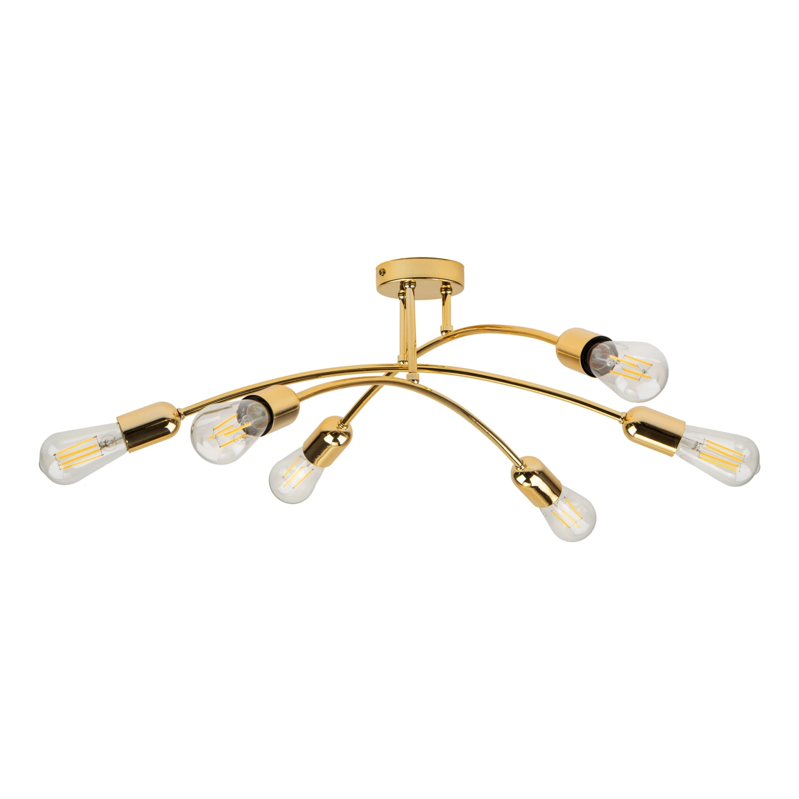 Lubinis šviestuvas 4xE27, auksinis, lenktų lankų