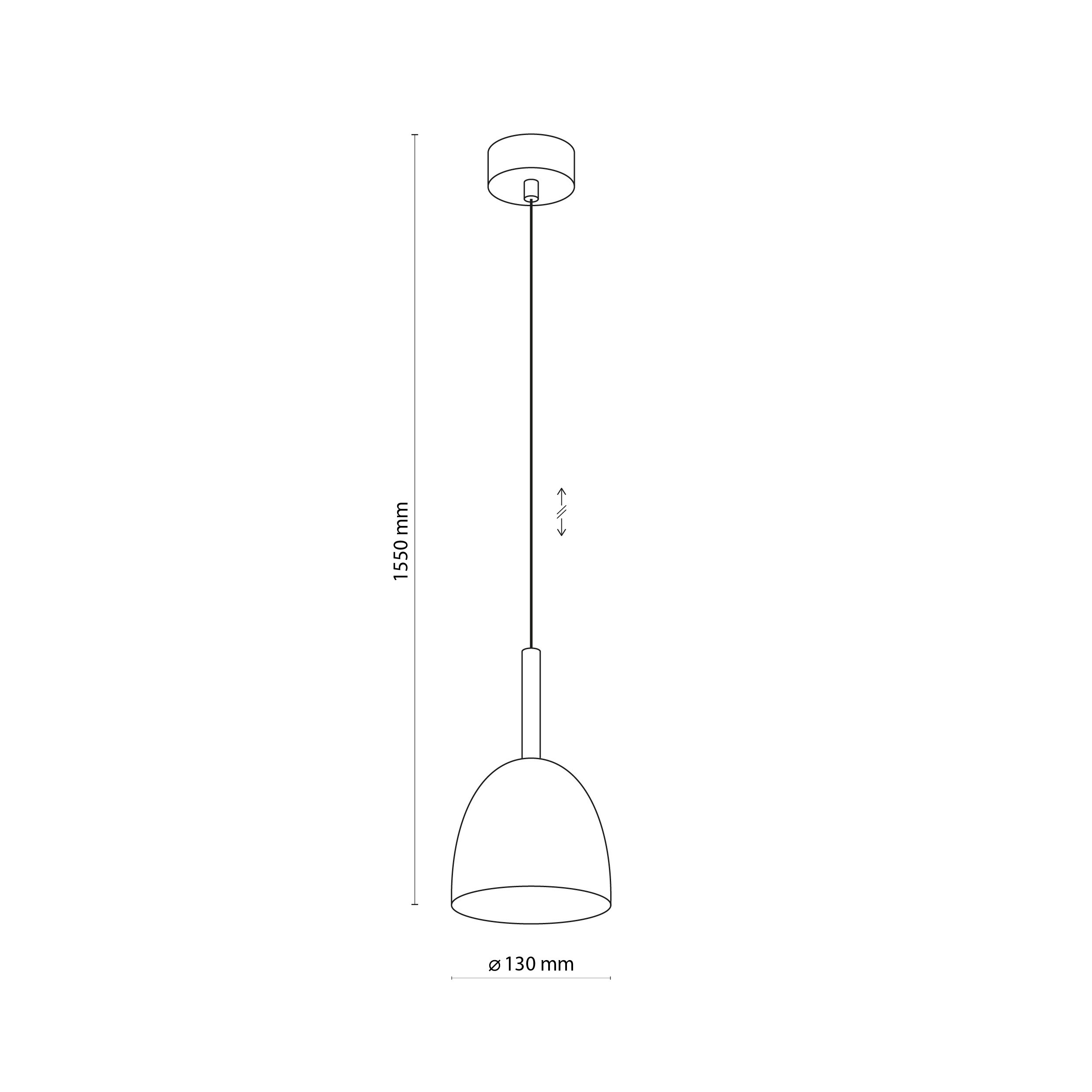 Pendant light E27 – dome shade, white, wood accent - Image 6