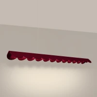 Pendant lamp 131 cm – linear, burgundy, LED 16W - Image 1