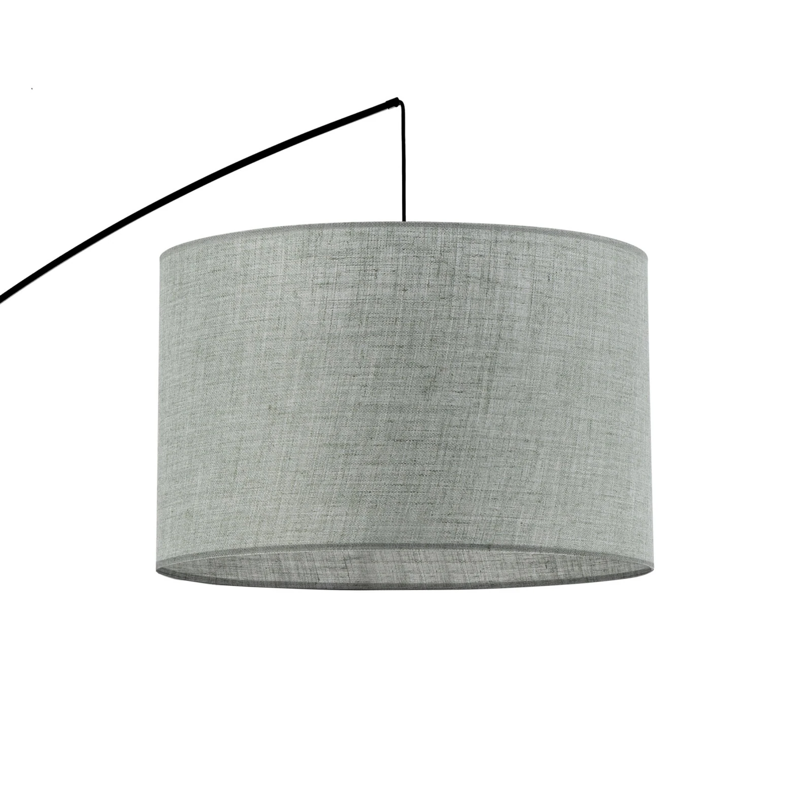 E27 floor lamp 15 W – arc frame, green shade, black stand