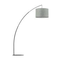 E27 floor lamp 15 W – arc frame, green shade, black stand