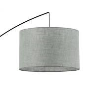 E27 floor lamp 15 W – arc frame, green shade, black stand - Image 2