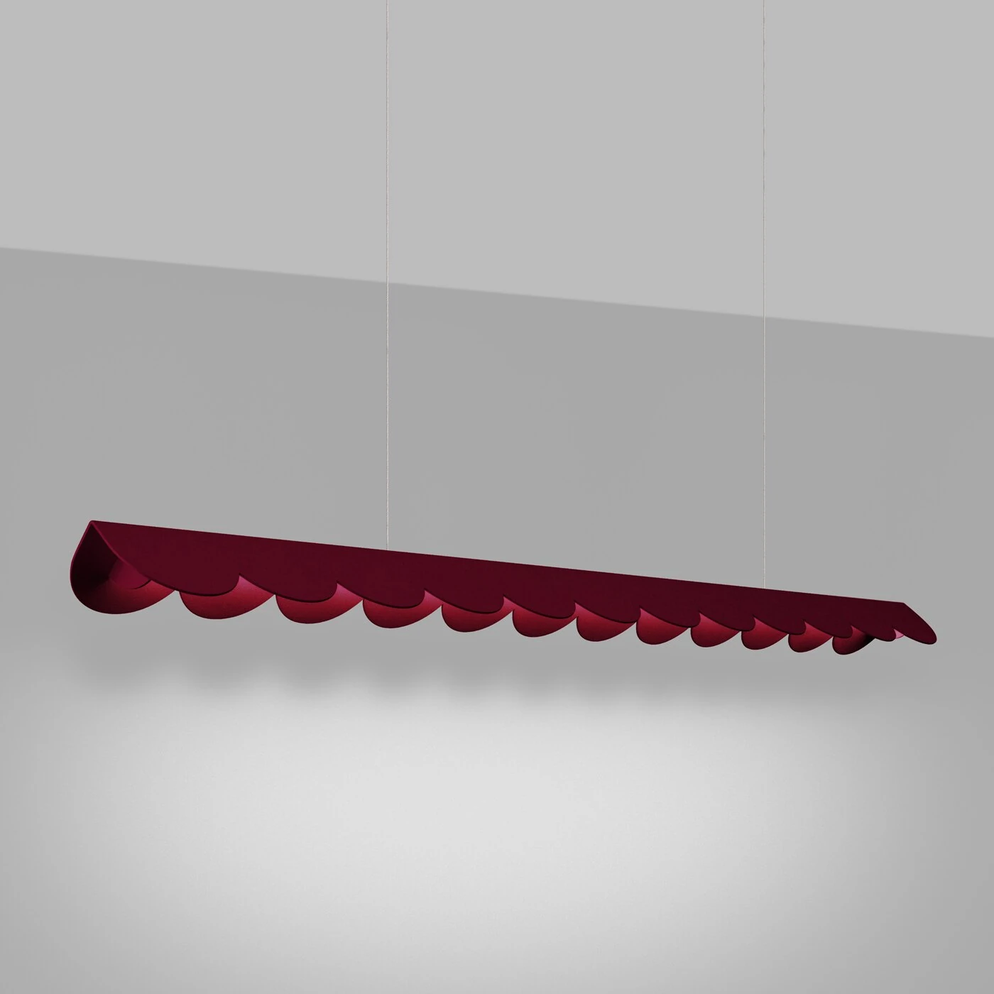 Pakabinamas šviestuvas 131 cm – linijinis, burgundinis, CRI98 LED