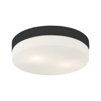 2xE27 ceiling light – round, black, IP44 bathroom rated - Image 5