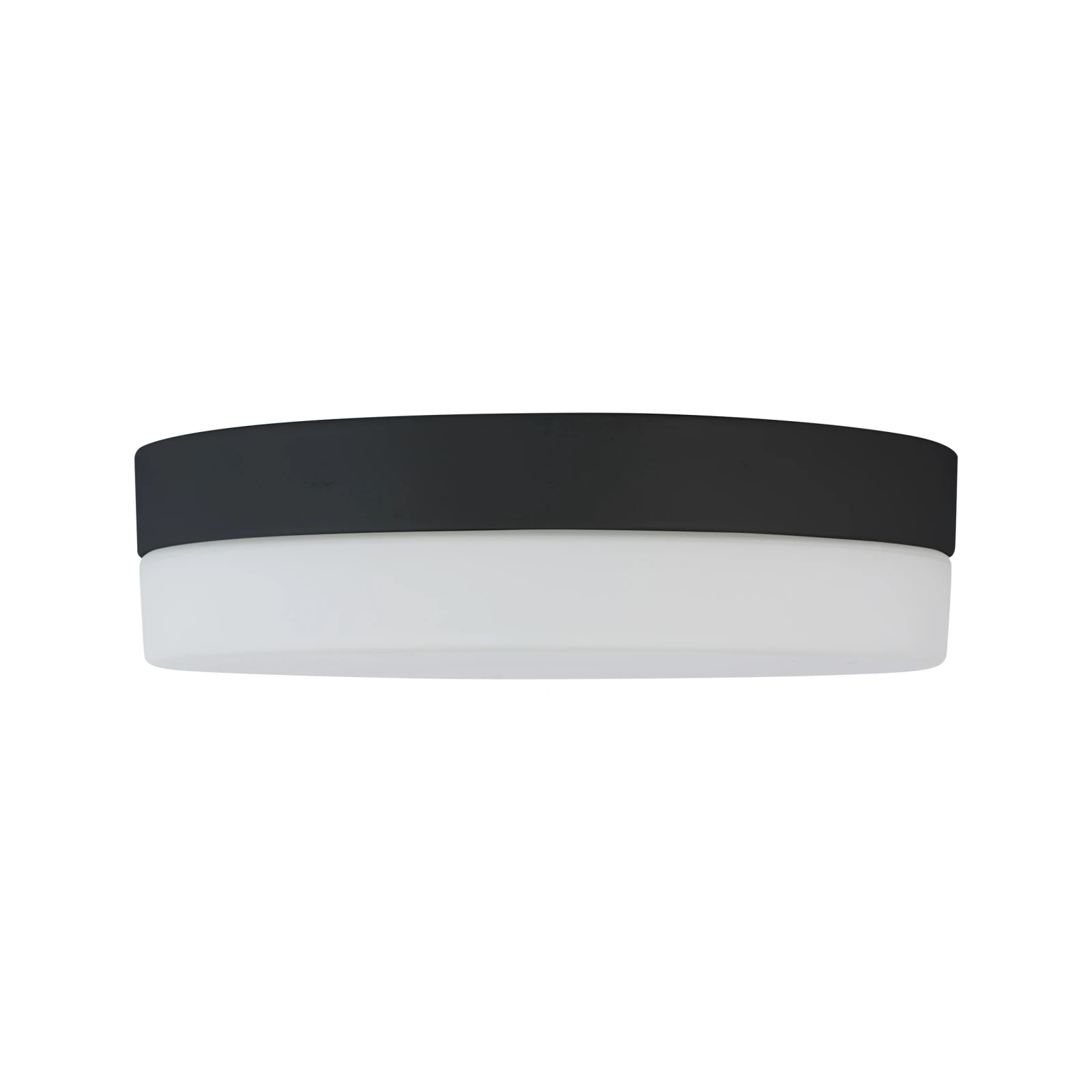 2xE27 ceiling light – round, black, IP44 bathroom rated
