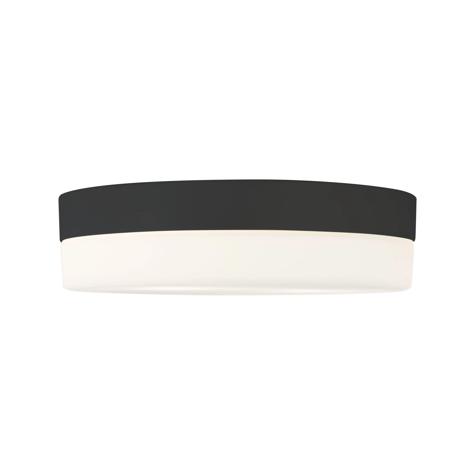 2xE27 ceiling light – round, black, IP44 bathroom rated