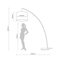 Arkinis toršeras 245 cm, juodas su dideliu gaubtu - Nuotrauka 3