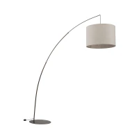 MOBY 1xE27 floor lamp – round shade, brown and beige