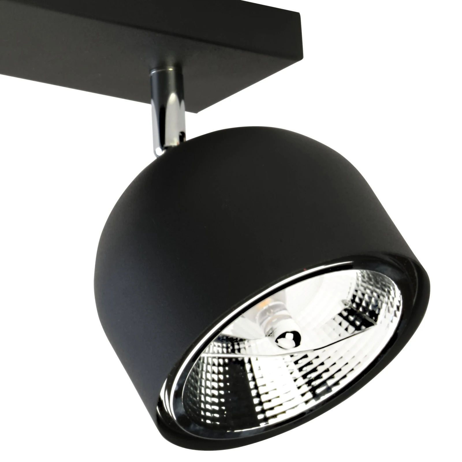 Ceiling lamp 2x20W – black, round adjustable spotlights