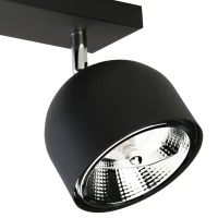 Ceiling lamp 2x20W – black, round adjustable spotlights - Image 3